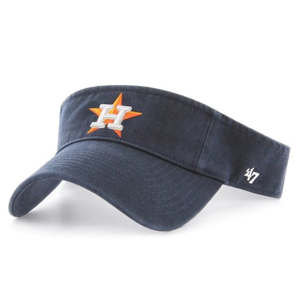 Houston Astros Men's '47 Clean Up Navy Visor - One Size Fits All - Picture 1 of 2